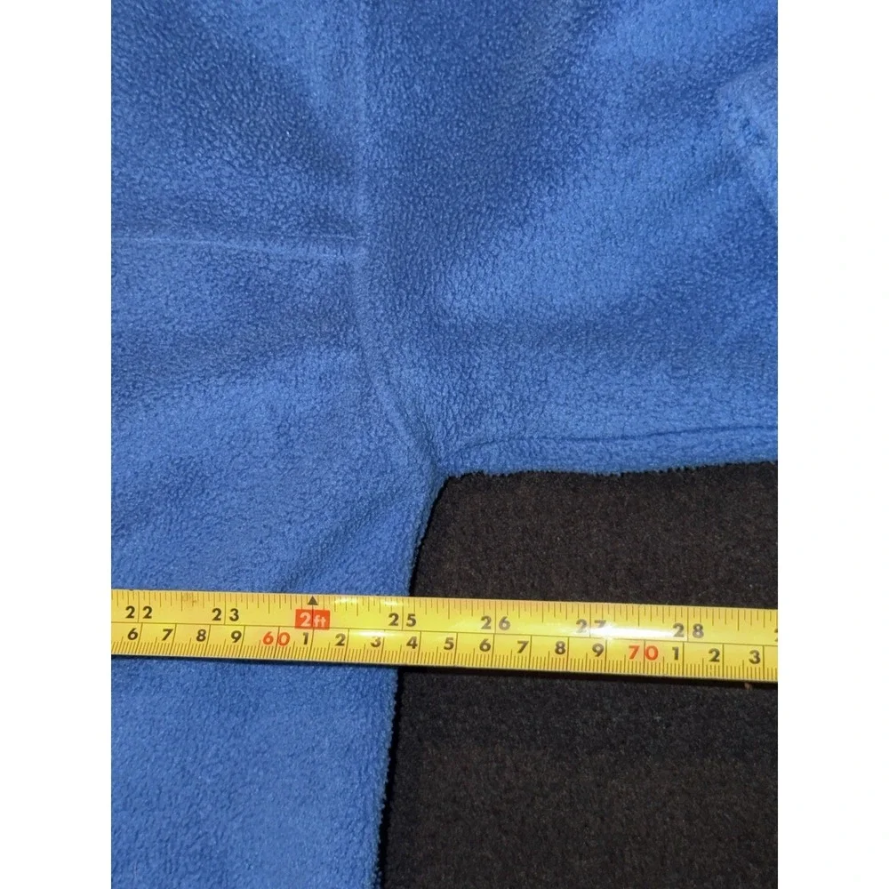Kansas University Fleece Pullover 1/4 Zipper Blue Embroidered Mens XL